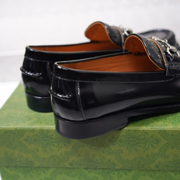 GUCCI LEATHER BLACK GC LOGO HORSEBIT LOAFER – GL055 - Image 6