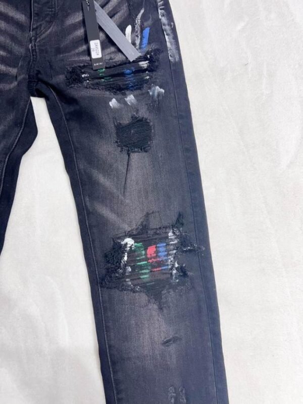 Amiri Ripp Paint Splatter Black Jeans – AMIJ042 - Image 6