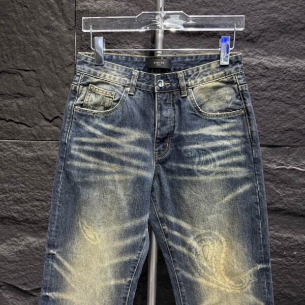 Amiri Blue Yellow Jeans – AMIJ032 - Image 7