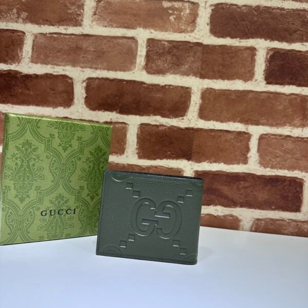 GUCCI JUMBO GG LOGO WALLET DARK OLIVE GREEN- WLG022 - Image 3