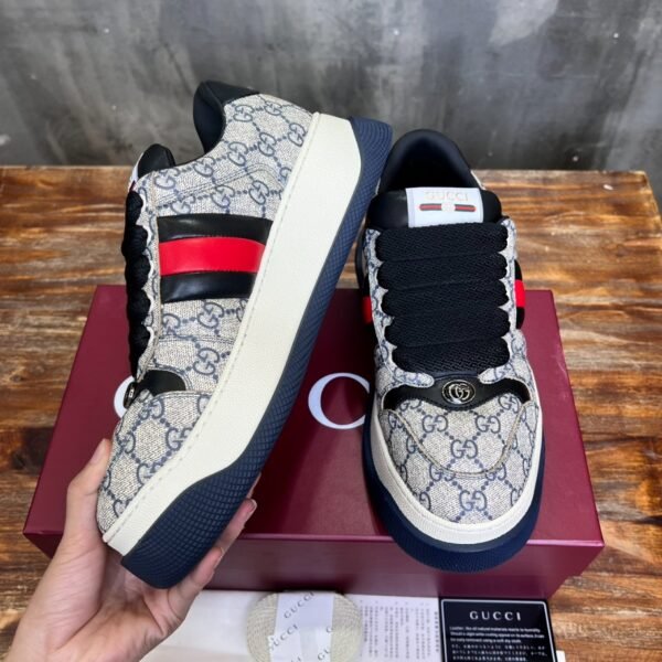 Gucci Screener Web Beige and Blue Sneaker – GCC171 - Image 4
