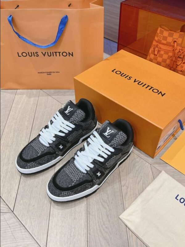 Louis Vuitton Trainer Black Damier 3D Denim Sneaker – LVS208 - Image 7