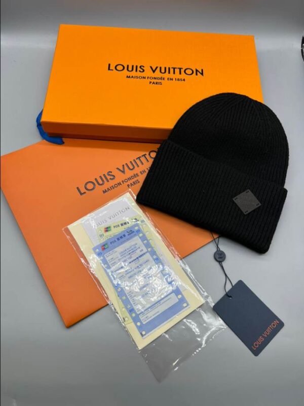 Louis Vuitton Wool Black Logo LV Hats - LVC010 - Image 5