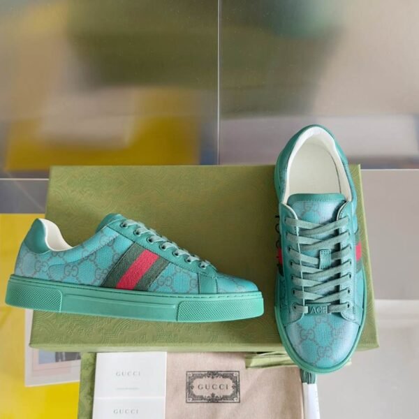 Gucci Ace Crystal Green Sneakers – GCC188 - Image 6