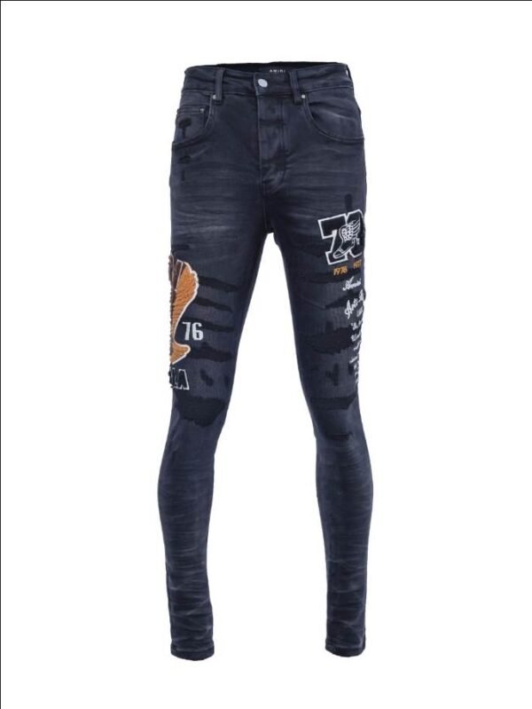 Amiri Logo-Embroidered Skinny Black Jeans – AMIJ049 - Image 6