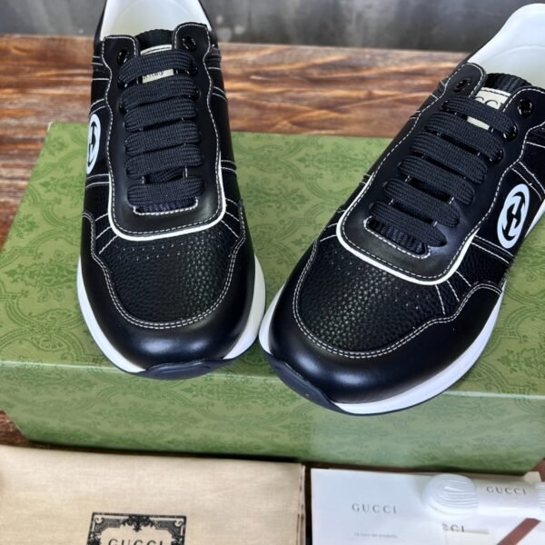 Gucci Casual Negro Suela Blanco Logo Sneaker – GCC166 - Image 4