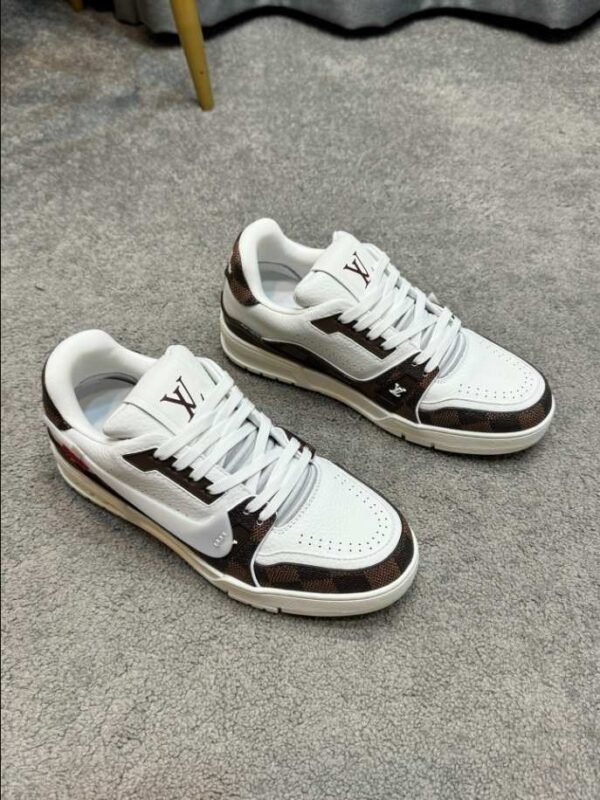 Louis Vuitton Trainer Damier White Brown Sneaker – LVS206 - Image 7