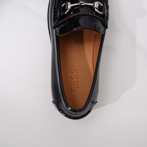 GUCCI LEATHER BLACK GC LOGO HORSEBIT LOAFER – GL055 - Image 7