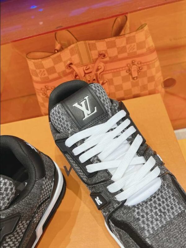 Louis Vuitton Trainer Black Damier 3D Denim Sneaker – LVS208 - Image 6