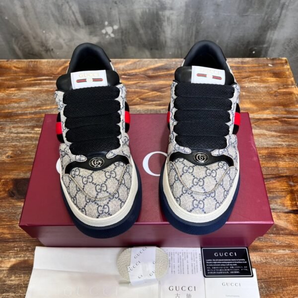 Gucci Screener Web Beige and Blue Sneaker – GCC171 - Image 6