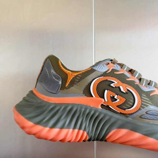 Gucci Brown Ripple Splash Fabric Sneakers – GCC200 - Image 4
