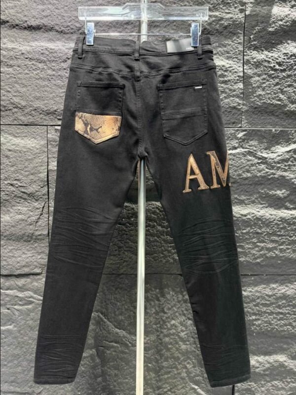 Amiri Logo Yellow Black Jeans – AMIJ006 - Image 7