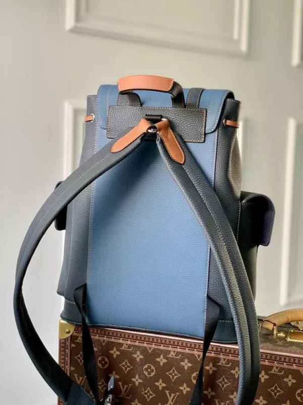 Christopher PM Backpack in Black and Blue - LW166 - Image 3