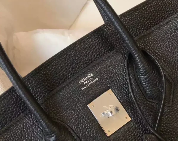 Hermes Birkin 30cm Bag In Black Clemence Leather PHW - HW029 - Image 5