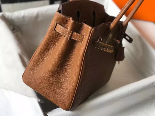 Hermes Birkin 30cm Bag In Gold Clemence Leather GHW - HW031 - Image 3