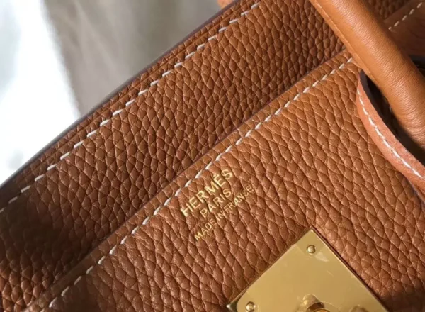 Hermes Birkin 30cm Bag In Gold Clemence Leather GHW - HW031 - Image 7