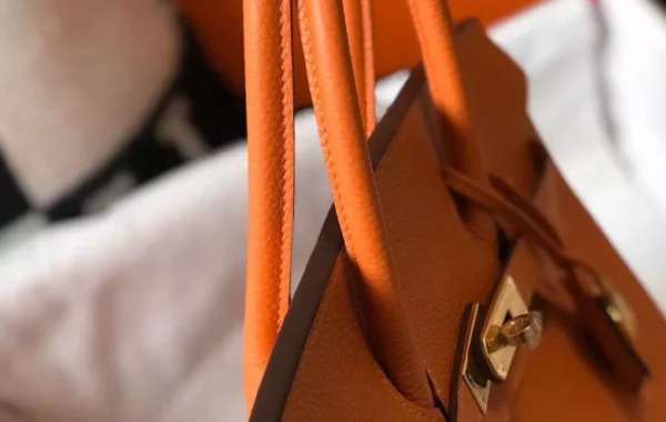 Hermes Birkin 30cm Bag In Orange Clemence Leather GHW - HW028 - Image 3