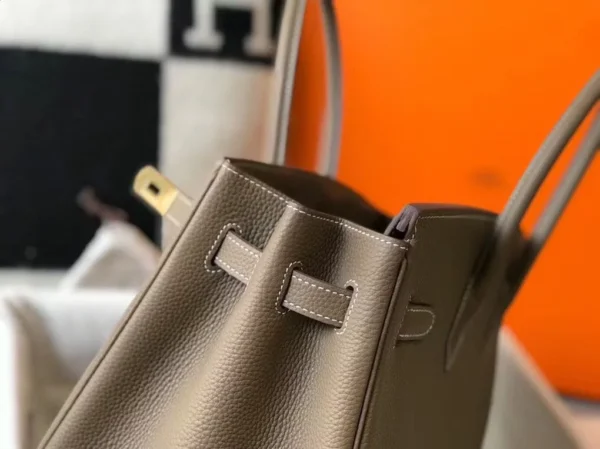 Hermes Birkin 30cm Bag In Taupe Clemence Leather GHW - HW022 - Image 5