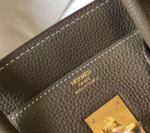 Hermes Birkin 30cm Bag In Taupe Clemence Leather GHW - HW022 - Image 6