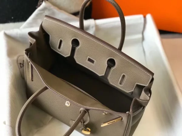 Hermes Birkin 30cm Bag In Taupe Clemence Leather GHW - HW022 - Image 8