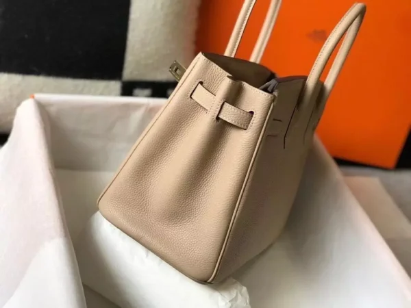 Hermes Birkin 30cm Bag In Trench Clemence Leather GHW - HW024 - Image 4
