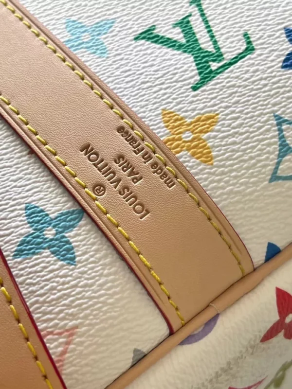 LV Takashi Murakami Keepall Bandoulière 45 Bag in Multicolor Monogram Canvas - LW175 - Image 6
