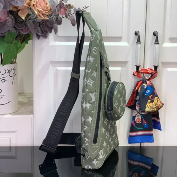 Louis Vuitton Duo Slingbag Olive Green Monogram Shadow - LW152 - Image 9