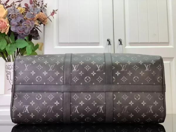 Louis Vuitton Keepall 50cm Leather Bag in Black - LW189 - Image 5