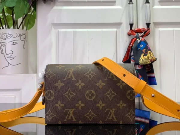Louis Vuitton Steamer Wearable Wallet Yellow Safran Monogram Macassar - LW146 - Image 9