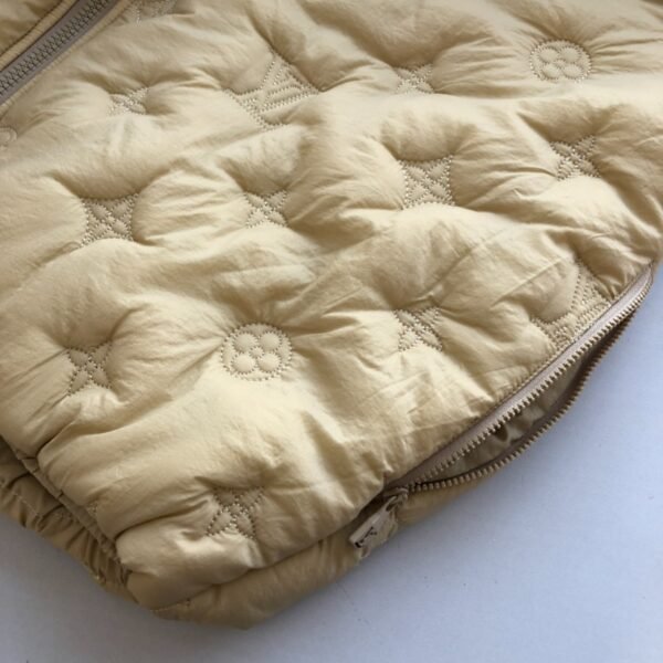 Louis Vuitton Monogram Quilted Nylon Hooded Beige Coat – LVC046 - Image 3