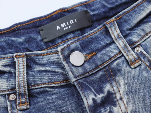 Amiri Distressed Blue Rip Jeans – AMIJ046 - Image 3