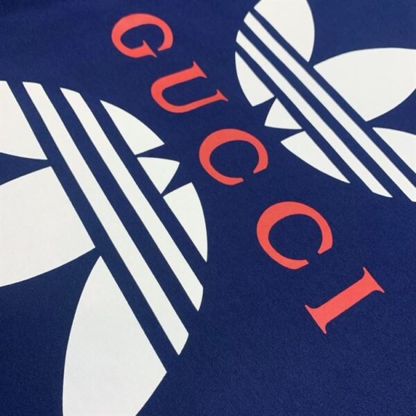 ADIDAS X GUCCI COTTON JERSEY T-SHIRT IN BLUE – GGS032 - Image 4