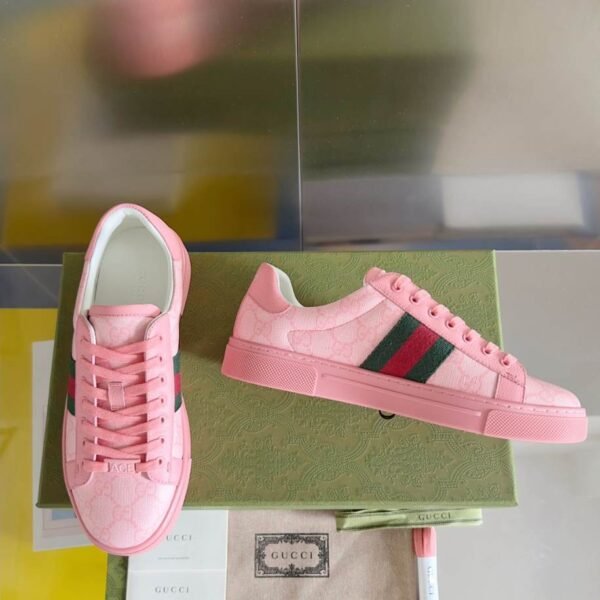 Gucci Ace Crystal Pink Sneakers – GCC187 - Image 2