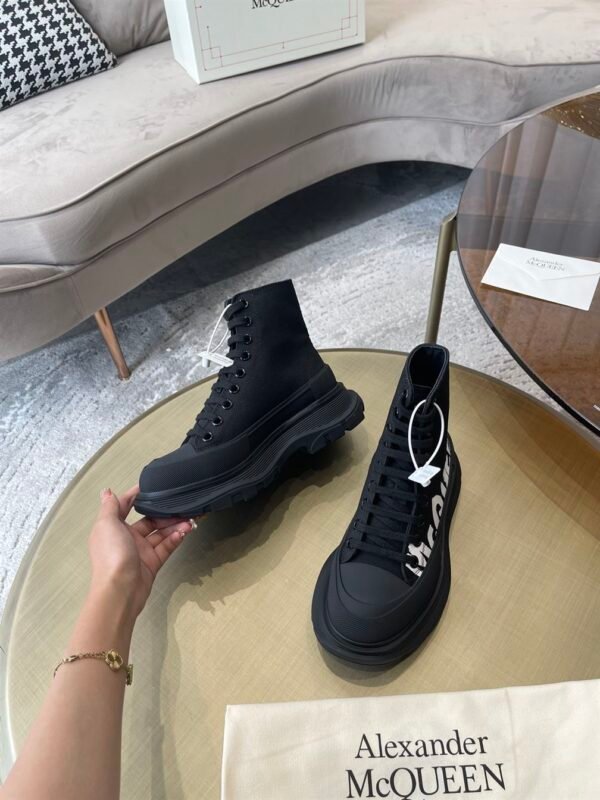 ALEXANDER MCQUEEN GRAFFITI TREAD SLICK HIGH-TOP SNEAKERS – ALD029 - Image 5