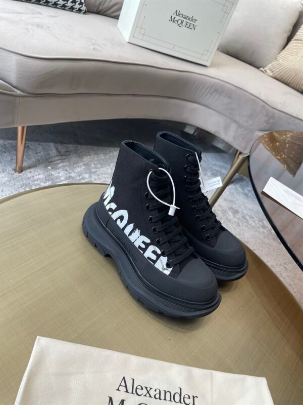 ALEXANDER MCQUEEN GRAFFITI TREAD SLICK HIGH-TOP SNEAKERS – ALD029 - Image 2