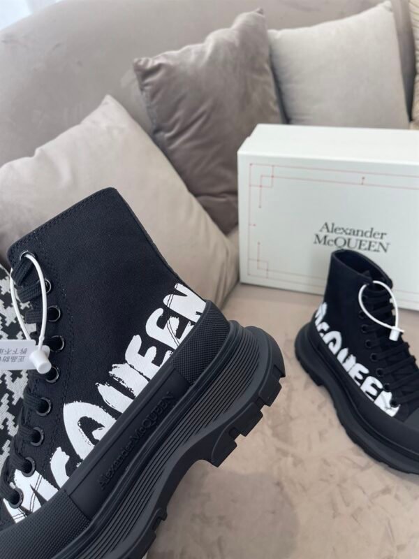 ALEXANDER MCQUEEN GRAFFITI TREAD SLICK HIGH-TOP SNEAKERS – ALD029 - Image 8