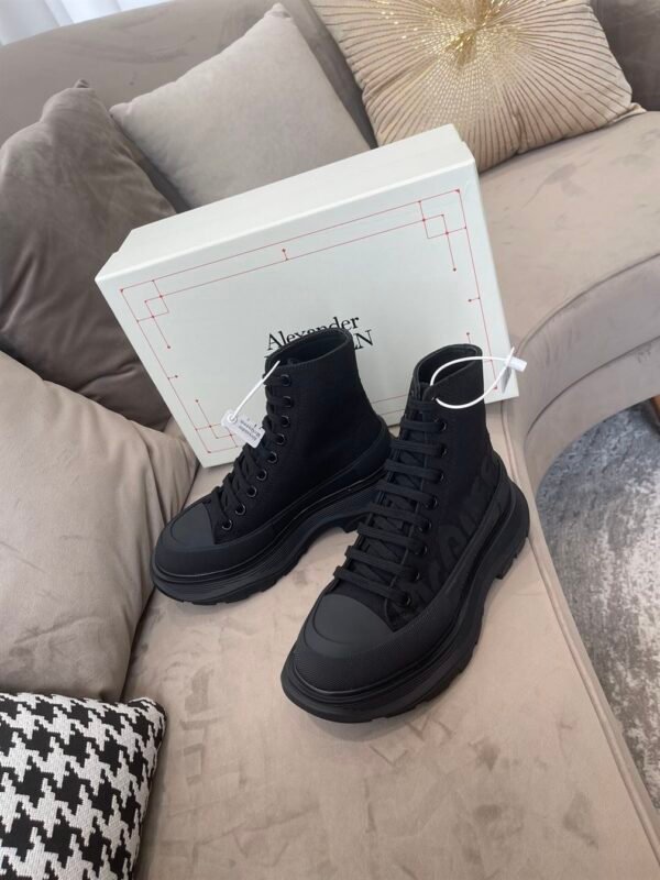 ALEXANDER MCQUEEN GRAFFITI TREAD SLICK HIGH-TOP SNEAKERS – ALD034 - Image 4