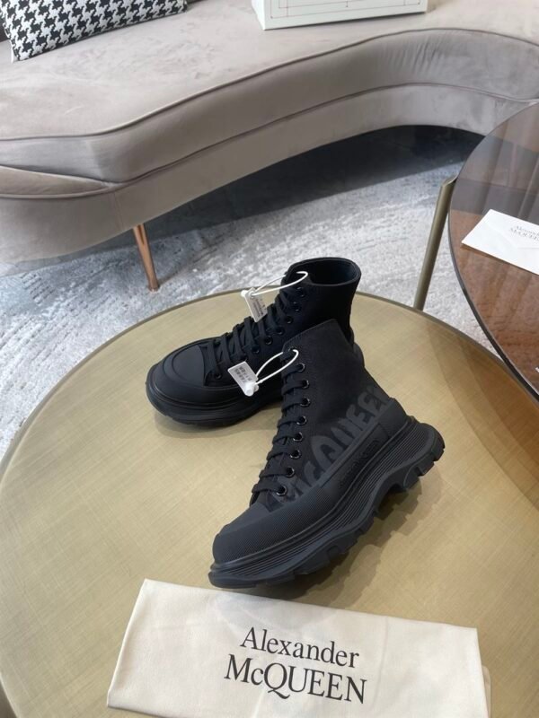 ALEXANDER MCQUEEN GRAFFITI TREAD SLICK HIGH-TOP SNEAKERS – ALD034 - Image 3