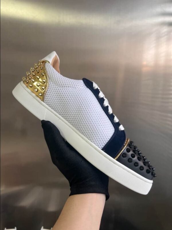Christian Louboutin Low Top Black White Gold Sneaker – CLS050 - Image 4