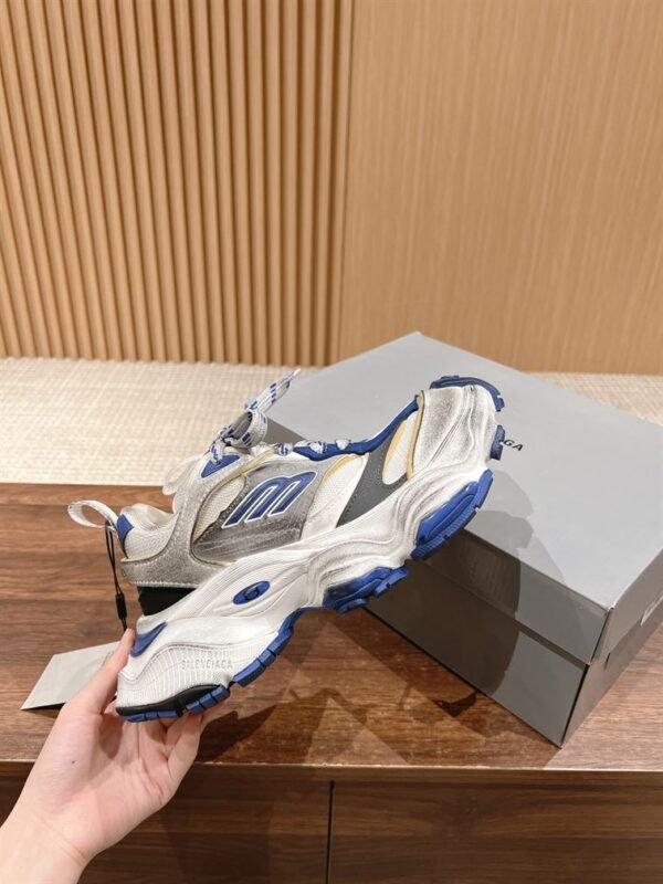 BALENCIAGA CARGO SNEAKER WHITE BLUE – BLA095 - Image 7