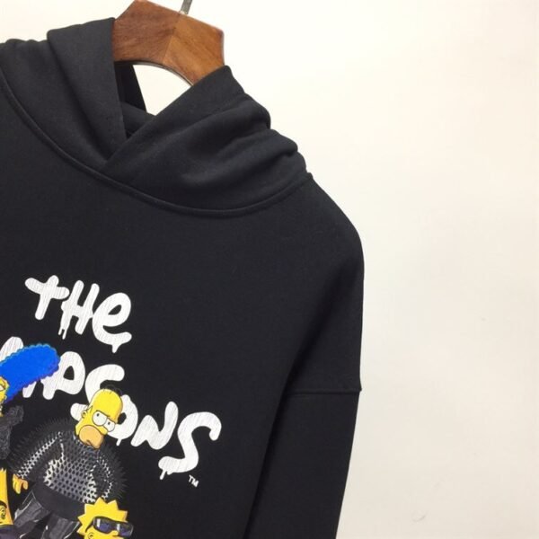 BALENCIAGA MEN SIMPSONS TM AND 20TH TELEVISION HOODIE WIDE FIT IN BLACK – BH014 - Image 6