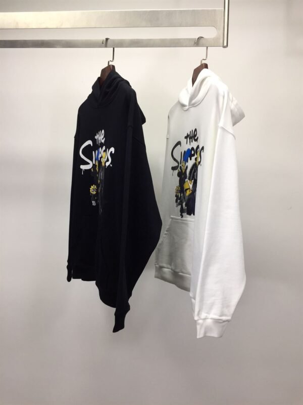 BALENCIAGA MEN SIMPSONS TM AND 20TH TELEVISION HOODIE WIDE FIT IN BLACK – BH014 - Image 8