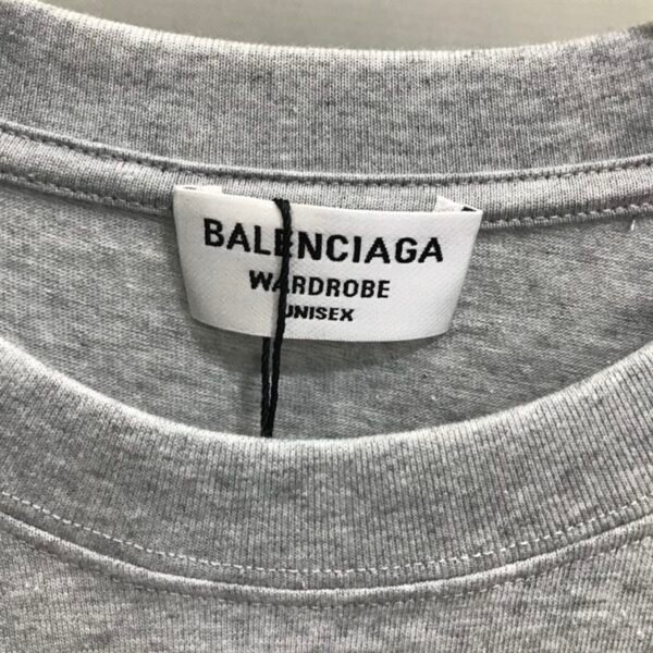 BALENCIAGA MEN'S POLITICAL CAMPAIGN T-SHIRT LARGE FIT IN GREY – BAS021 - Image 7