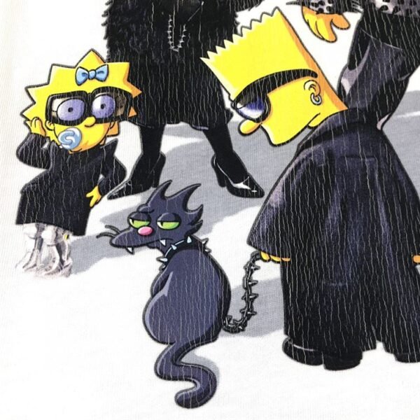 BALENCIAGA MEN'S THE SIMPSONS TM  20TH TELEVISION T-SHIRT OVERSIZED IN WHITE – BAS005 - Image 9