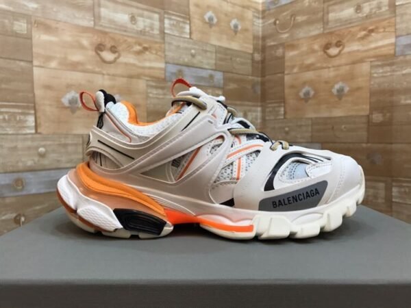 BALENCIAGA TRACK 3 SNEAKERS IN WHITE AND ORANGE – BLA001 - Image 2