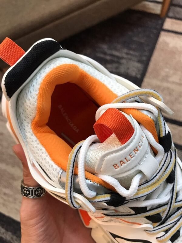 BALENCIAGA TRACK 3 SNEAKERS IN WHITE AND ORANGE – BLA001 - Image 5