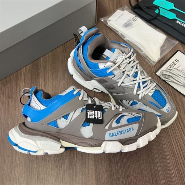 BALENCIAGA TRACK SNEAKER IN BLUE BROWN – BLA089 - Image 6