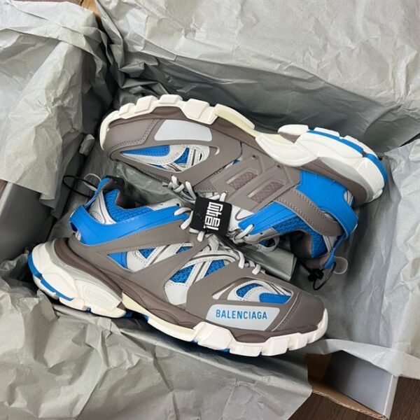 BALENCIAGA TRACK SNEAKER IN BLUE BROWN – BLA089 - Image 2