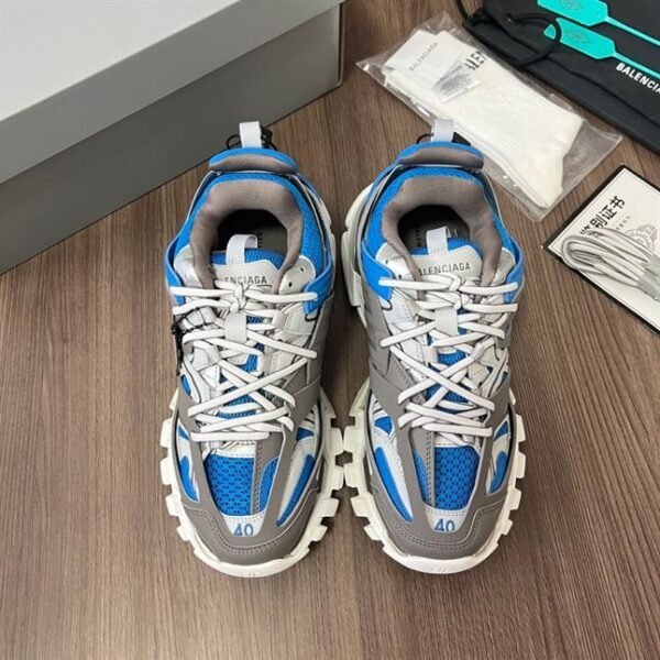 BALENCIAGA TRACK SNEAKER IN BLUE BROWN – BLA089 - Image 8