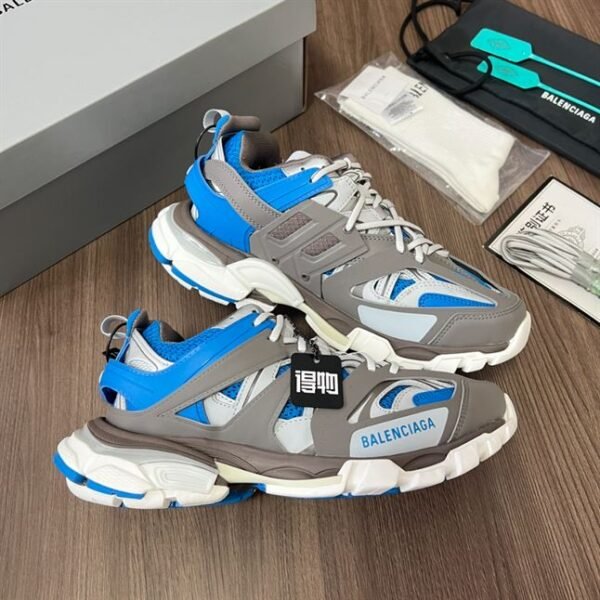 BALENCIAGA TRACK SNEAKER IN BLUE BROWN – BLA089 - Image 4
